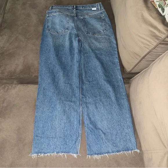 BOYISH Blue Flare Wide Leg Jeans with High Rise